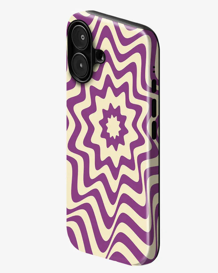 Violet Vortex Glossy Armour Shell Phone Cover