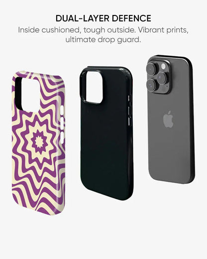 Violet Vortex Glossy Armour Shell Phone Cover