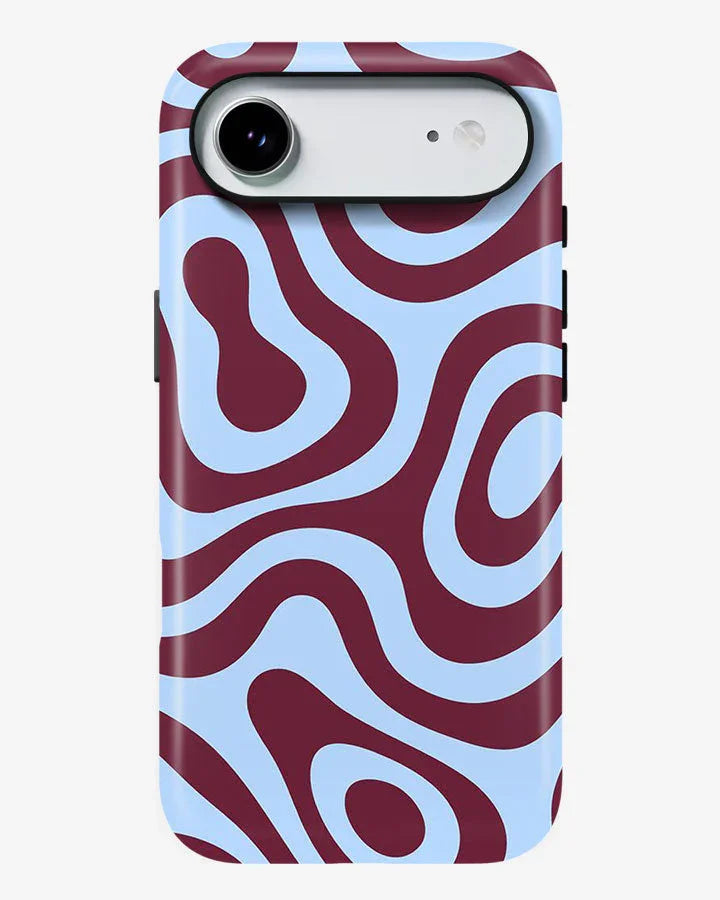Burgundy Blue Glossy Armour Shell Phone Cover