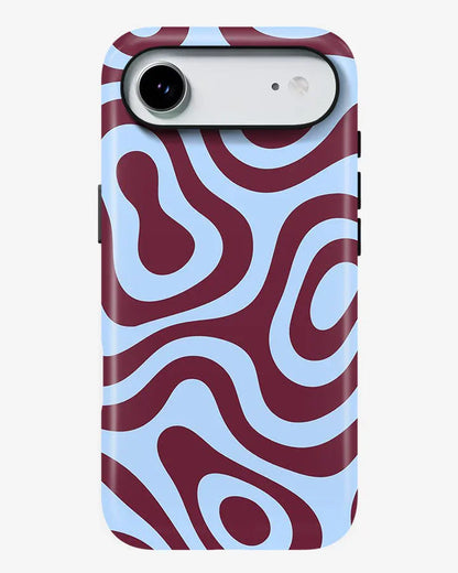 Burgundy Blue Glossy Armour Shell Phone Cover