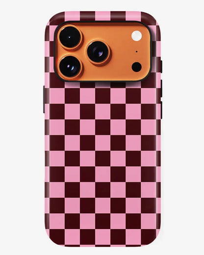 Rose Grid Glossy Armour Shell Phone Cover