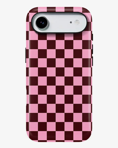 Rose Grid Glossy Armour Shell Phone Cover