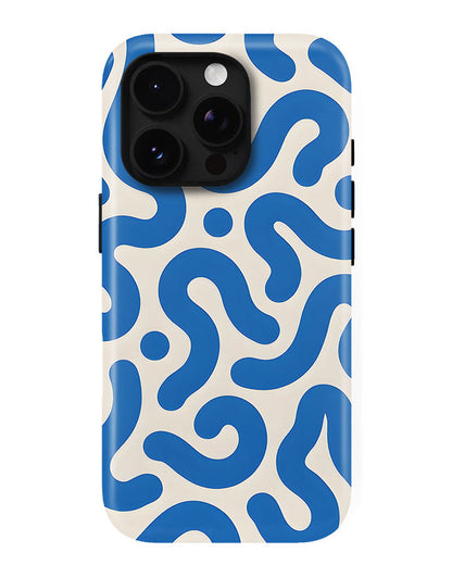 Blue Ripple Glossy Armour Shell Phone Cover