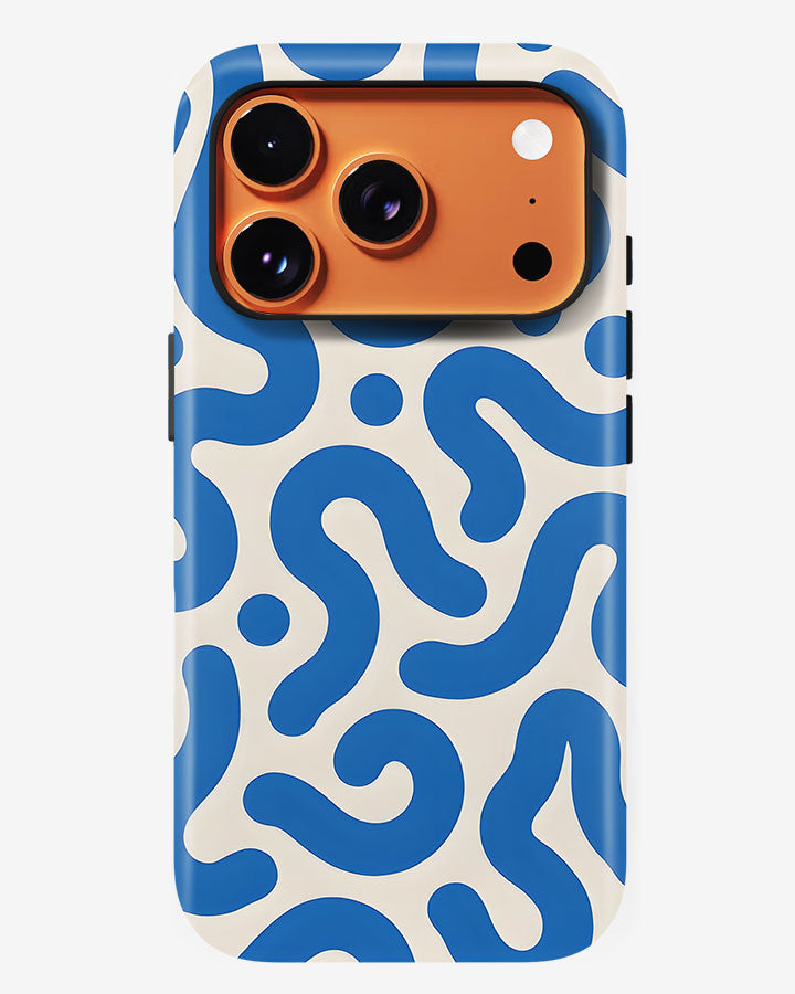 Blue Ripple Glossy Armour Shell Phone Cover