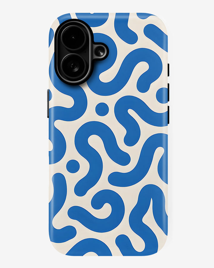 Blue Ripple Glossy Armour Shell Phone Cover