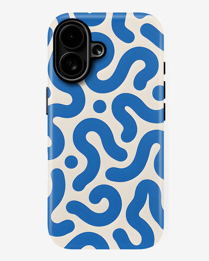 Blue Ripple Glossy Armour Shell Phone Cover