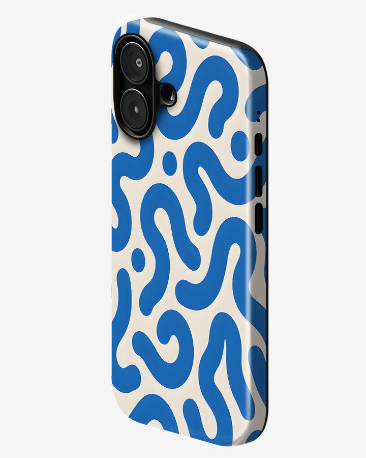 Blue Ripple Glossy Armour Shell Phone Cover