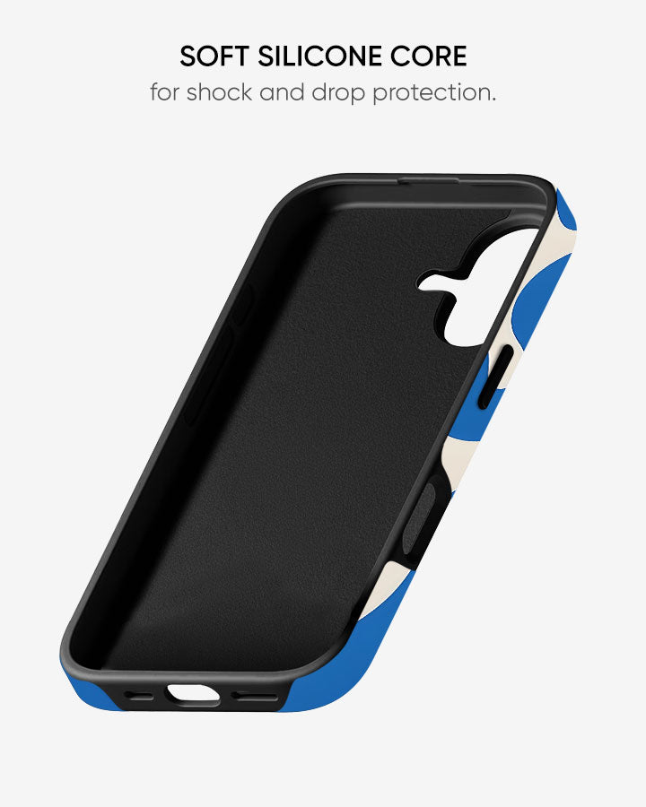 Blue Ripple Glossy Armour Shell Phone Cover
