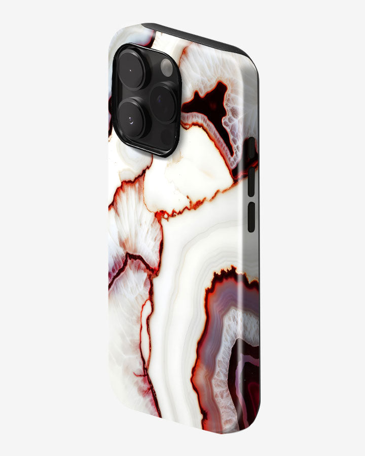 Ruby Agate Core Glossy Armour Shell Phone Cover
