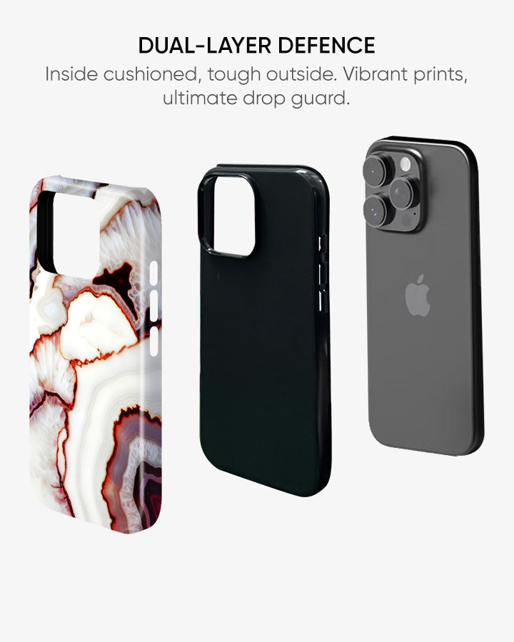 Ruby Agate Core Glossy Armour Shell Phone Cover