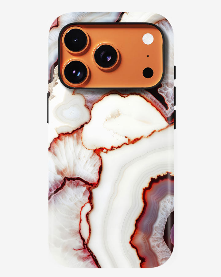 Ruby Agate Core Glossy Armour Shell Phone Cover