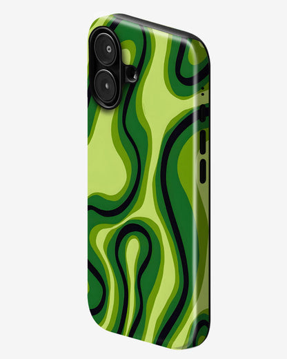 Lime Labyrinth Glossy Armour Shell Phone Cover