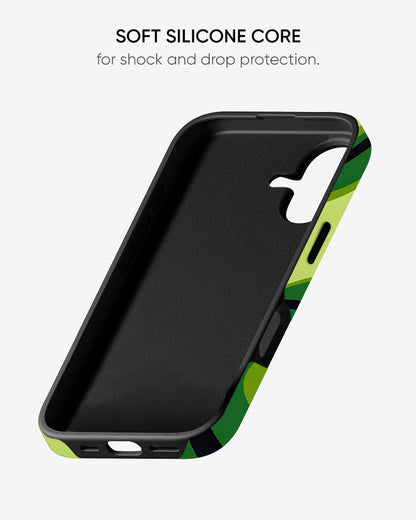 Lime Labyrinth Glossy Armour Shell Phone Cover