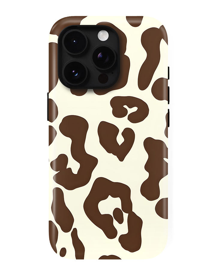 Mocha Spots Latte Glossy Armour Shell Phone Cover