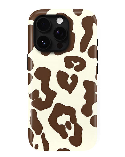 Mocha Spots Latte Glossy Armour Shell Phone Cover