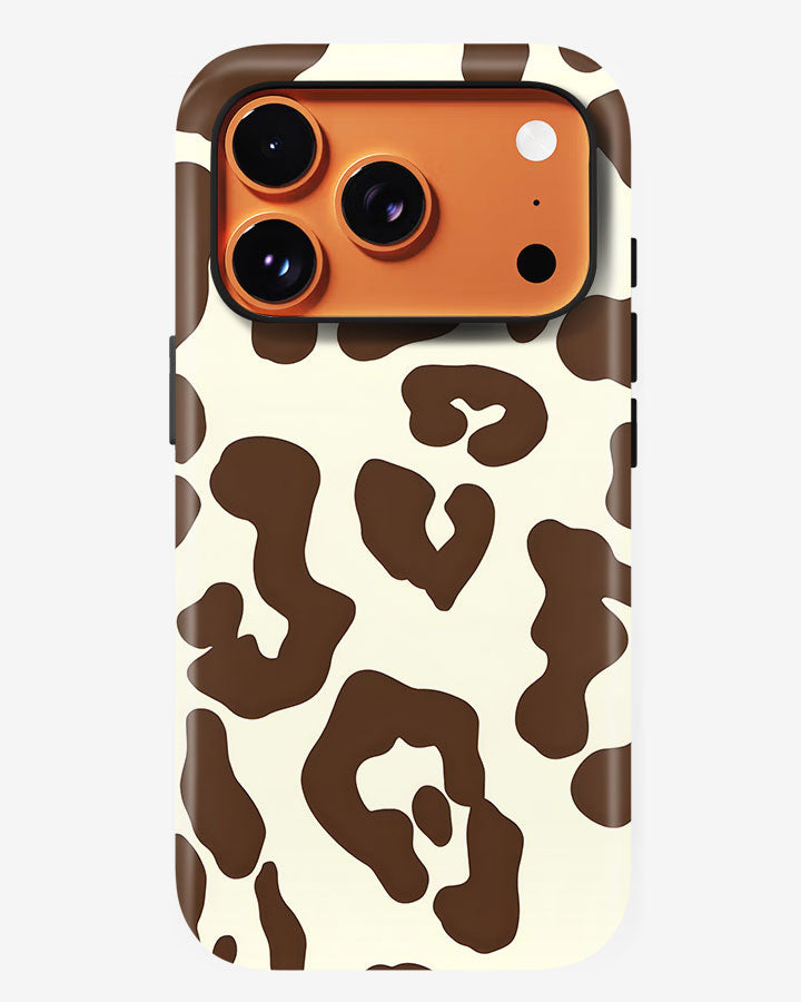 Mocha Spots Latte Glossy Armour Shell Phone Cover
