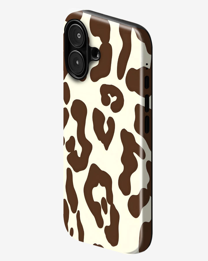 Mocha Spots Latte Glossy Armour Shell Phone Cover