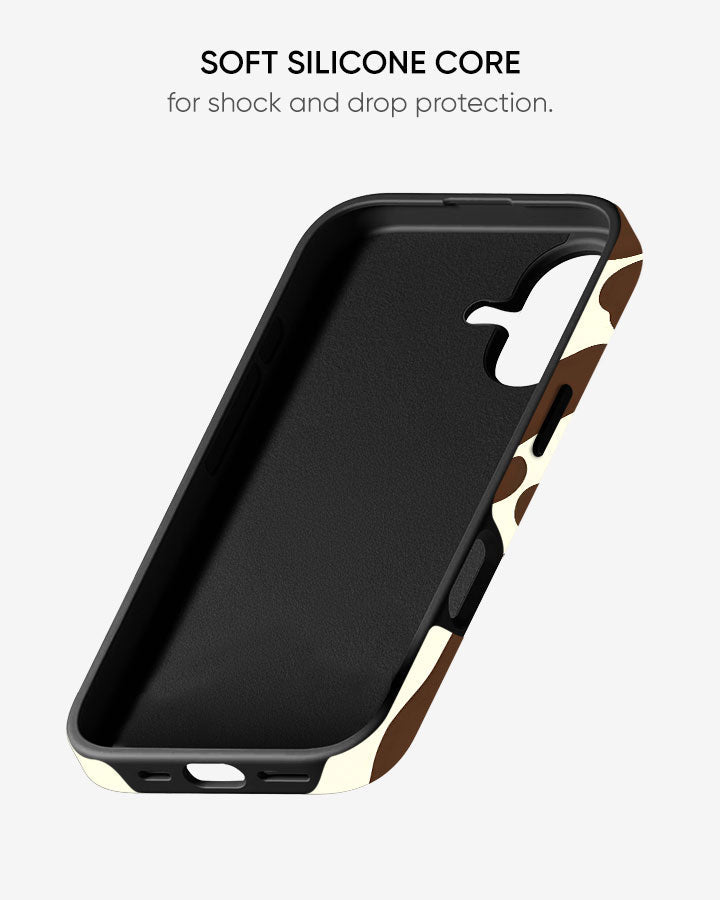 Mocha Spots Latte Glossy Armour Shell Phone Cover