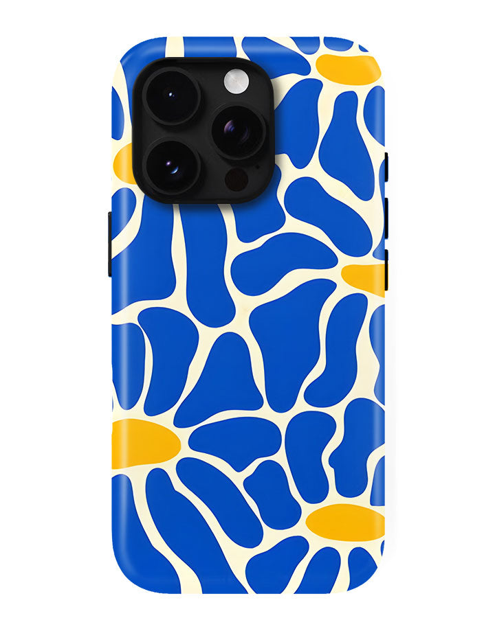 Electric Azure Glossy Armour Shell Phone Cover