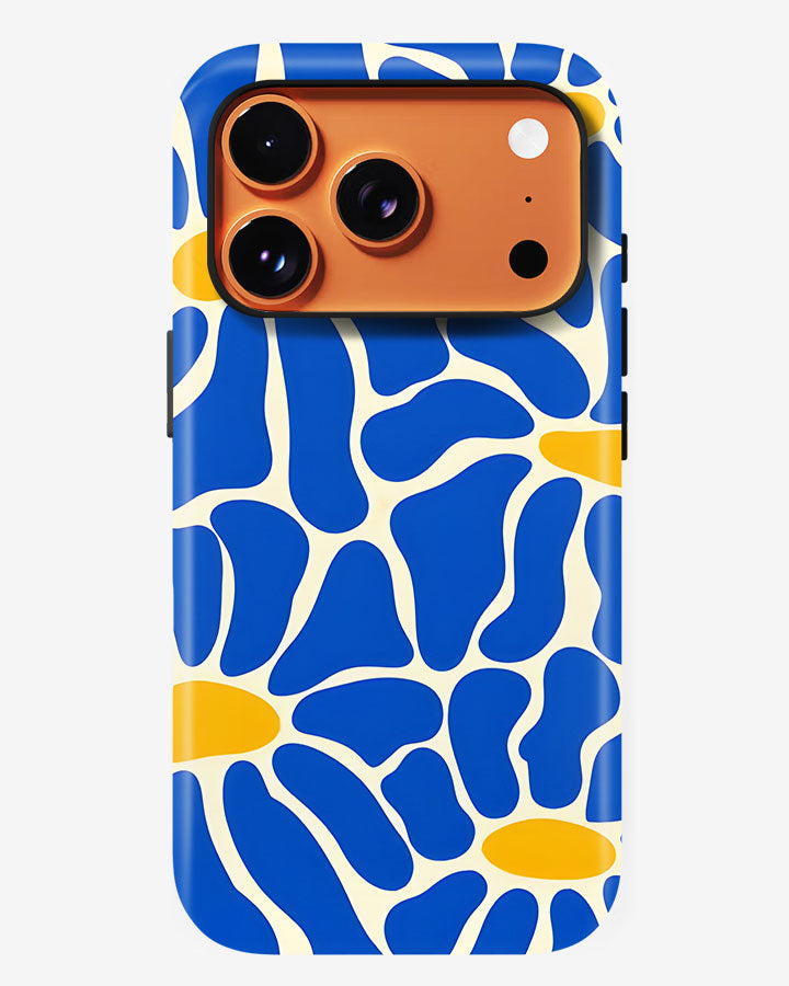 Electric Azure Glossy Armour Shell Phone Cover