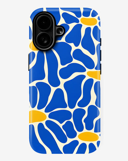 Electric Azure Glossy Armour Shell Phone Cover