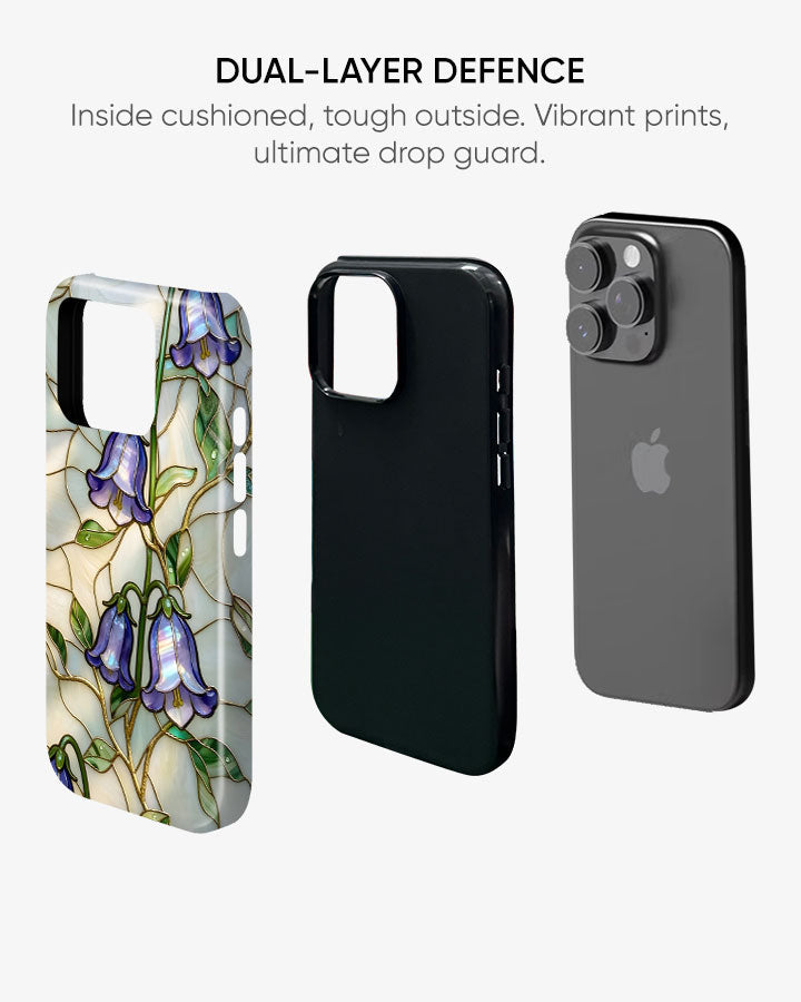 Lavender Wisteria Mosaic Glossy Armour Shell Phone Cover