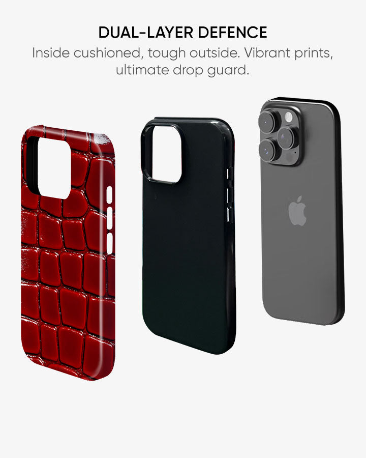 Ruby Chrome Rouge Glossy Armour Shell Phone Cover