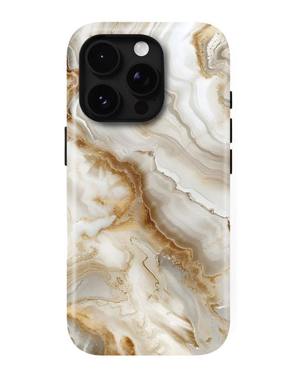 Ivory Agate Pearl Vanilla Glossy Armour Shell Phone Cover