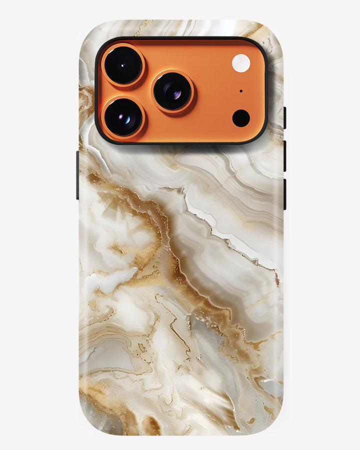 Ivory Agate Pearl Vanilla Glossy Armour Shell Phone Cover
