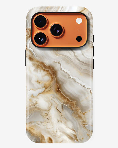 Ivory Agate Pearl Vanilla Glossy Armour Shell Phone Cover