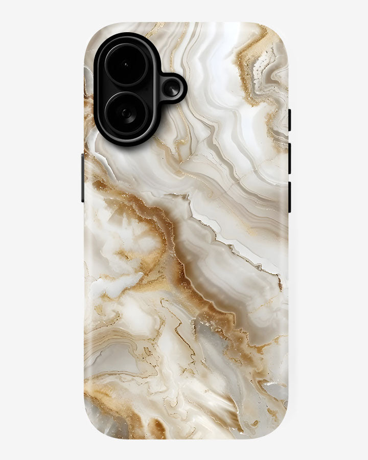 Ivory Agate Pearl Vanilla Glossy Armour Shell Phone Cover