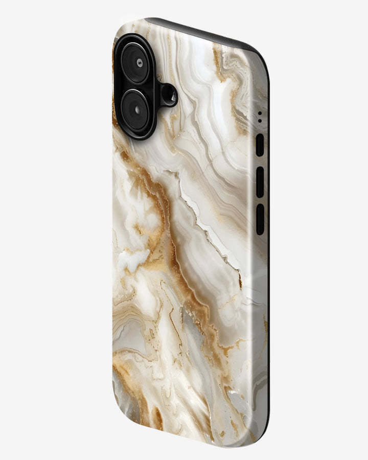 Ivory Agate Pearl Vanilla Glossy Armour Shell Phone Cover