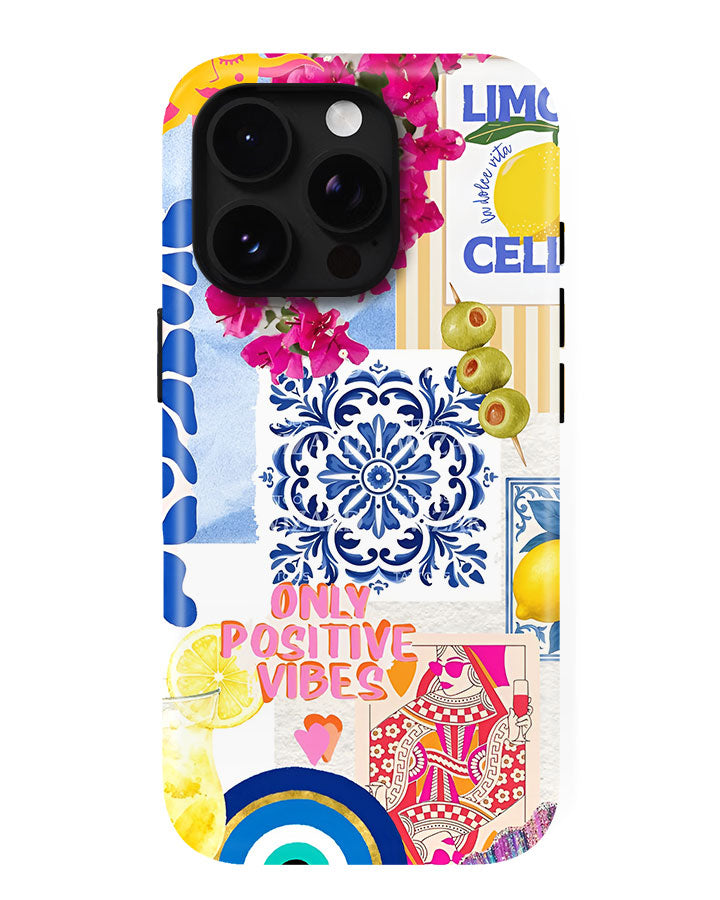 Mediterranean Azulejo Fiesta Glossy Armour Shell Phone Cover