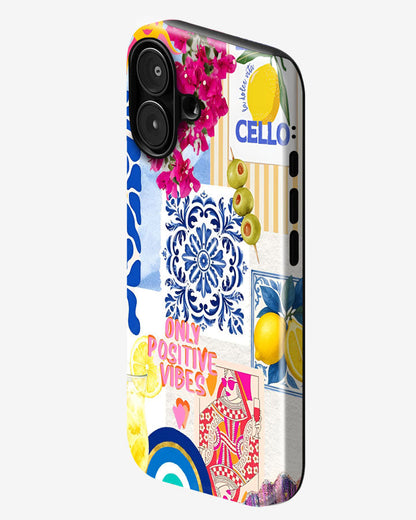 Mediterranean Azulejo Fiesta Glossy Armour Shell Phone Cover