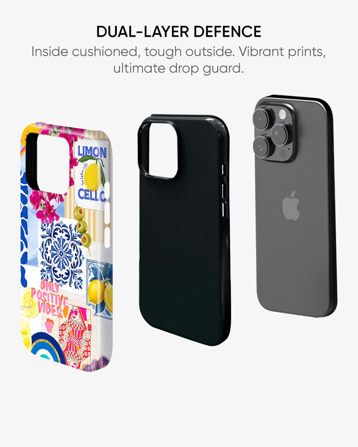 Mediterranean Azulejo Fiesta Glossy Armour Shell Phone Cover