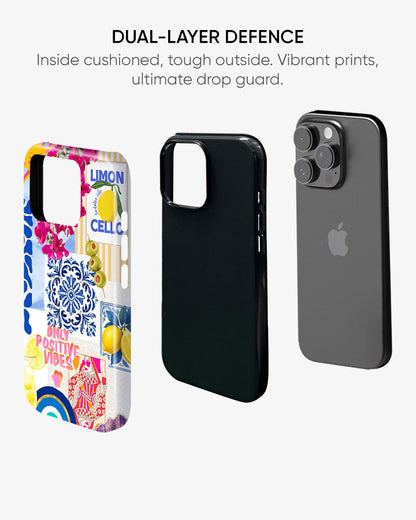 Mediterranean Azulejo Fiesta Glossy Armour Shell Phone Cover