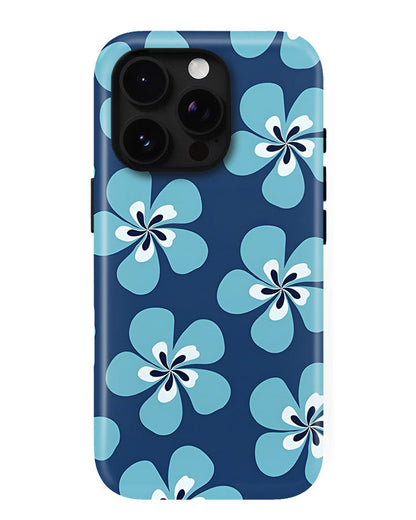 Blue Cerulean Garden Glossy Armour Shell Phone Cover