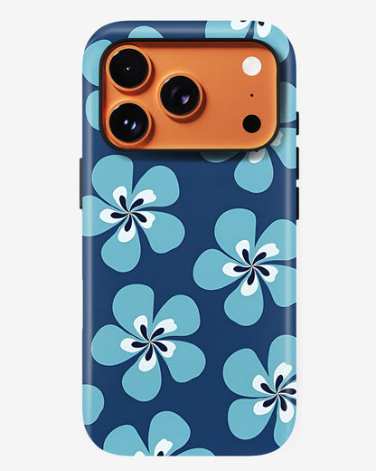 Blue Cerulean Garden Glossy Armour Shell Phone Cover