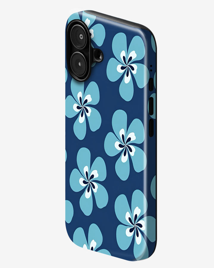 Blue Cerulean Garden Glossy Armour Shell Phone Cover