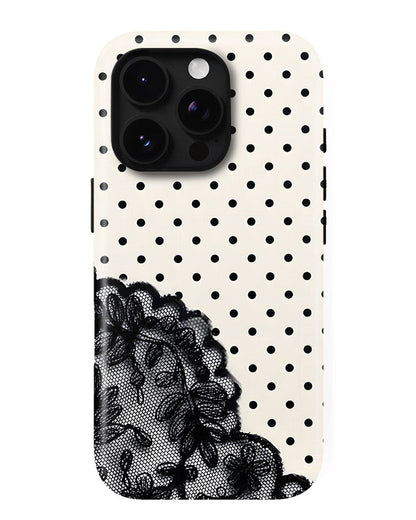 Polka Dainty Glossy Armour Shell Phone Cover
