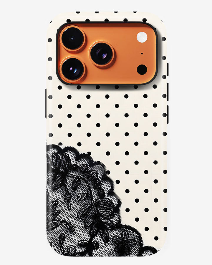 Polka Dainty Glossy Armour Shell Phone Cover
