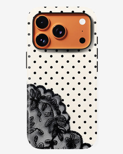 Polka Dainty Glossy Armour Shell Phone Cover