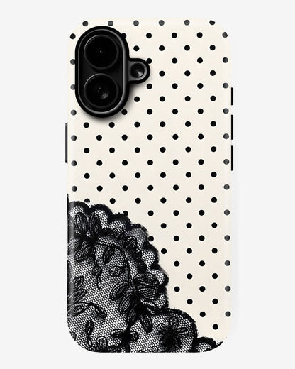 Polka Dainty Glossy Armour Shell Phone Cover