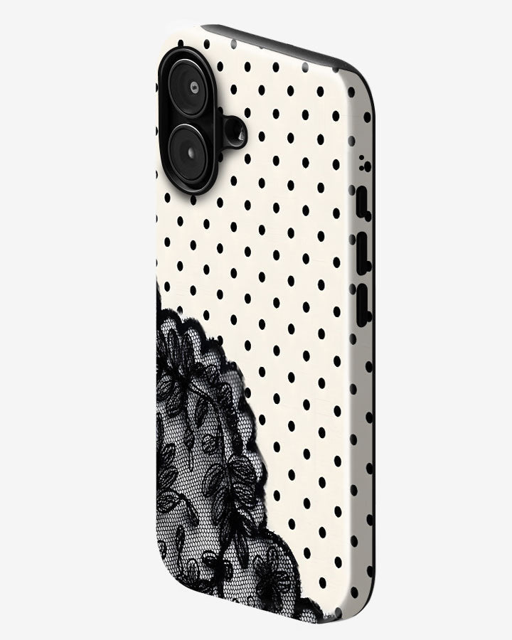 Polka Dainty Glossy Armour Shell Phone Cover