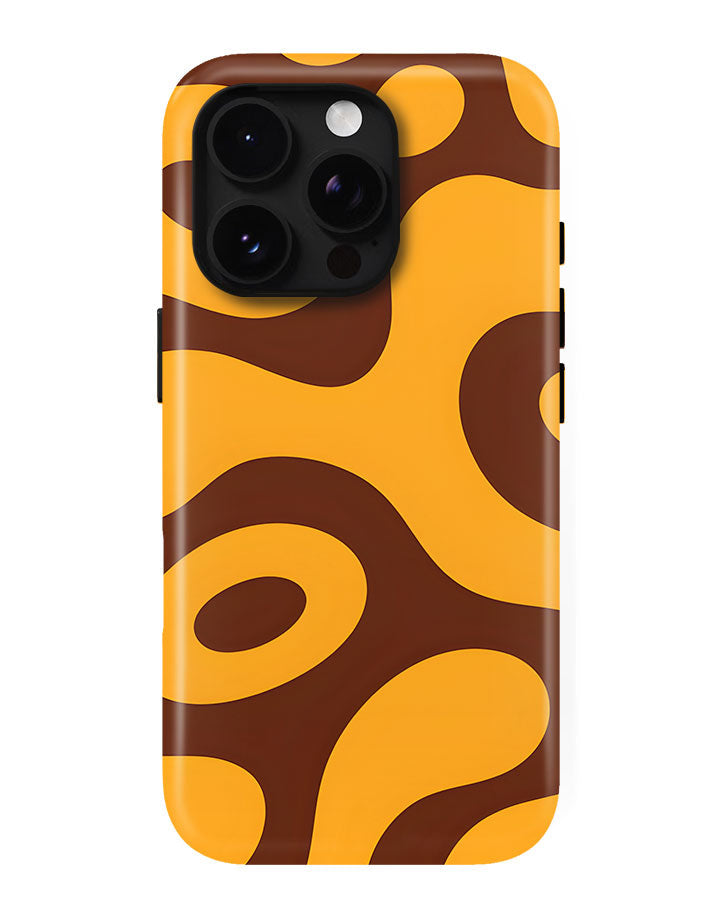Caramel Toffee Waves Glossy Armour Shell Phone Cover