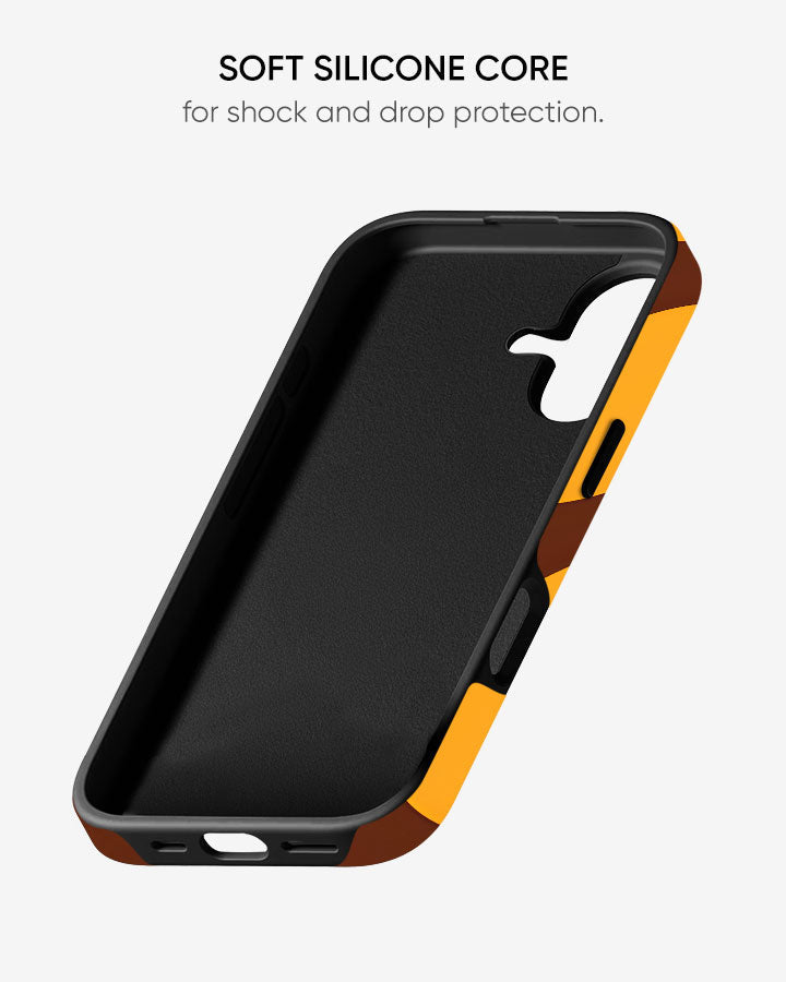 Caramel Toffee Waves Glossy Armour Shell Phone Cover