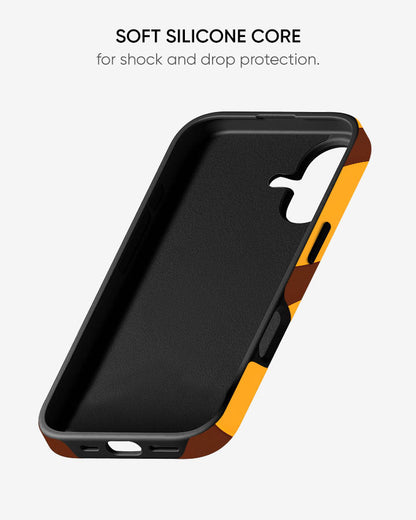 Caramel Toffee Waves Glossy Armour Shell Phone Cover
