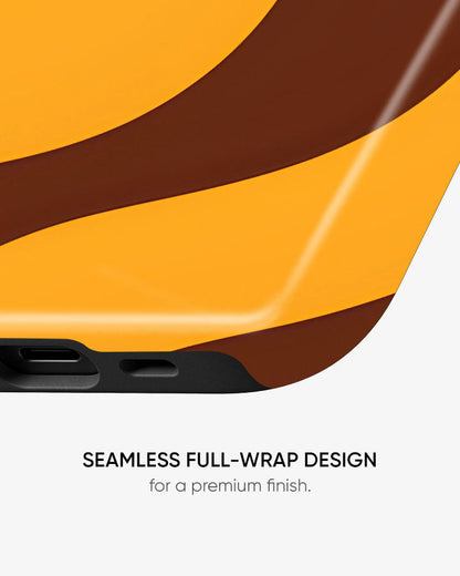 Caramel Toffee Waves Glossy Armour Shell Phone Cover
