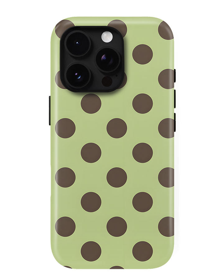 Pistachio Olive Matcha Glossy Armour Shell Phone Cover