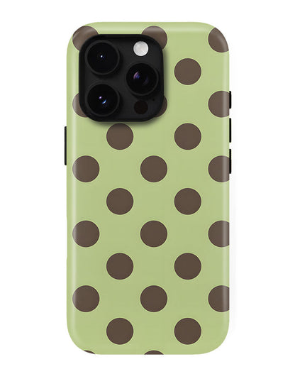 Pistachio Olive Matcha Glossy Armour Shell Phone Cover